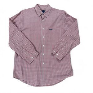 Vintage Chaps Ralph Lauren red gingham button up shirt dress shirt size L